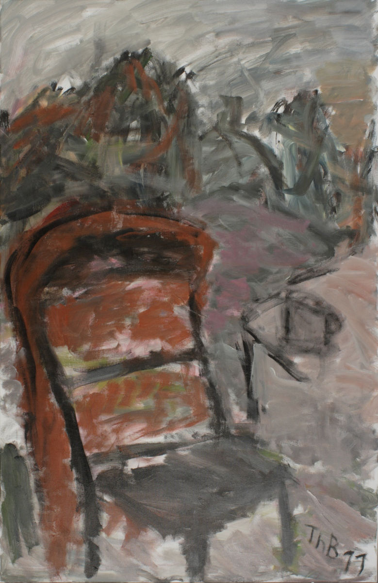 Thomas Bindl, Stuhl im Freien, 2011, 116 x 74 cm, Acryl - Leinwand
